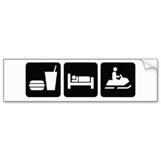 Eat Sleep Snowmobile Bumper Stickers