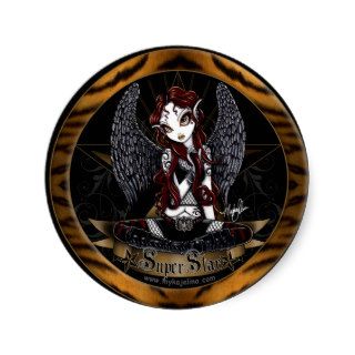 Stevie Super Star Angel Animal Print Sticker
