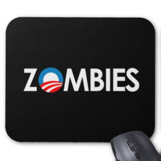 Anti Obama   Zombies white Mouse Mats