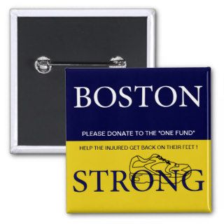 BOSTON STRONG DONATE TO THE "ONE FUND" PINBACK BUTTONS