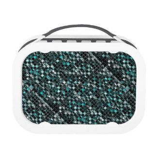 Teal Blue Sequinned Bling Effect Lunch Box