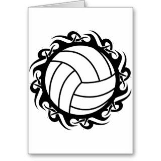 tribal volleyball greeting card