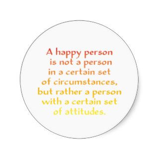 A happy person is not a person in a certain set of sticker