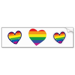 Gay Pride Heart Bumper Stickers