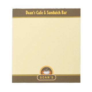 Coffee Shop Coffee Cup Cafe Order Pads Note Pads