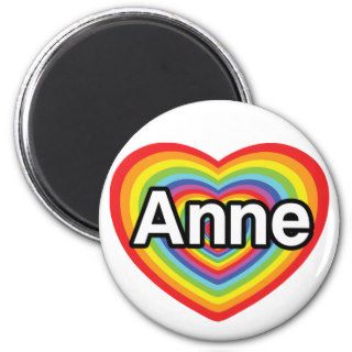 I love Anne, rainbow heart Magnet
