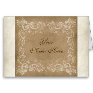 Vintage Parchment Business Correspondence Notes Greeting Cards