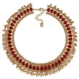Ralph Lauren Red Plastic Bead Bib Necklace Ralph Lauren Fashion Necklaces