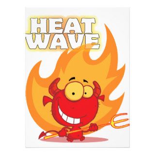 funny heat wave devil cartoon custom invitations