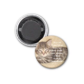 He Hates You Because He's a Cat Fridge Magnet