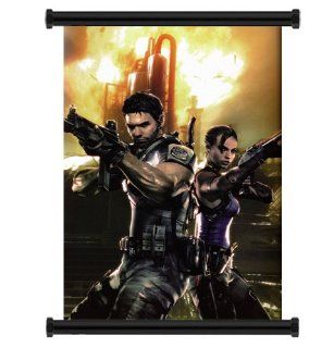 Resident Evil 5 Game Fabric Wall Scroll Poster (16" x 22") Inches  Prints  