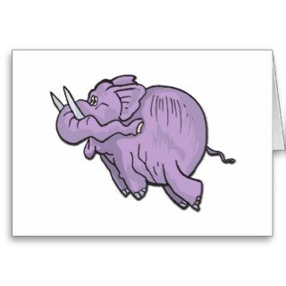 Flying Elephant Greeting Card