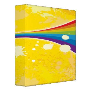 yellow splatter spectrum 3 ring binders