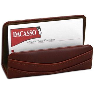 Dacasso Leather Business Card Holder Dacasso Desk Organizers