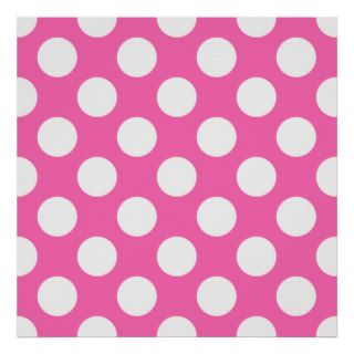 Hot Pink Polka Dots Print