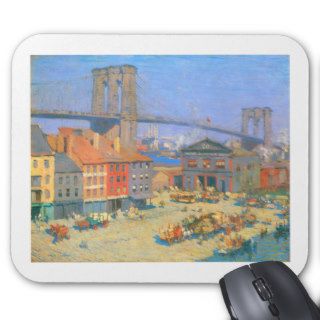 Along The River Front ~ Vintage New York City 1912 Mousepads