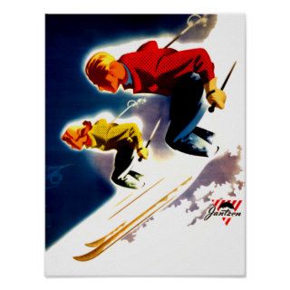 Jantzen Ski Clothing ~ Vintage Fashion Advertising Posters