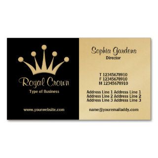 Half & Half (Crown)   Black and White (Gold) Business Card