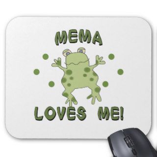 Mema Loves Me Frog Mouse Mat