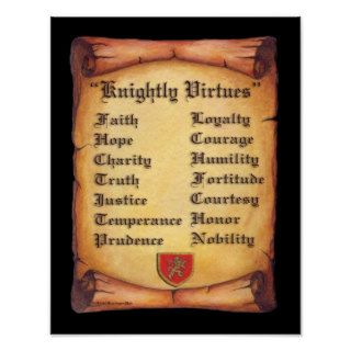 Knightly Virtues print
