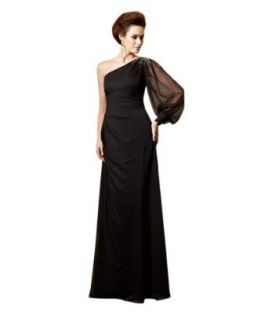 Whatabeautifullife New 2014 Satin One shoulder Beaded Mother of the Bride Dress Long