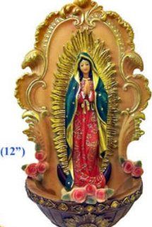 Our Lady of Guadalupe Water Font Statue, Resin, 12 Inches  Imported  