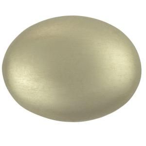 Copper Mountain Hardware 1 1/4 in. Brushed Nickel Egg Shaped Cabinet Knob SH109US15