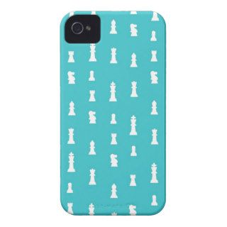 Chess piece pattern   teal blue iPhone 4 cover