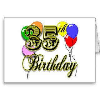 Happy 35th Birthday Gifts Cards
