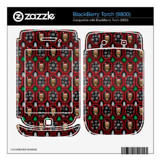 Christmas reindeer trellis pattern decal for BlackBerry