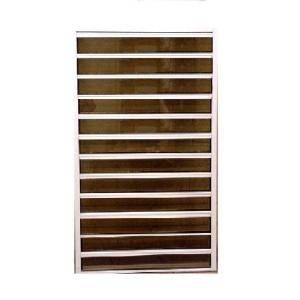 Master Guard 4 in. Security Louver Windows, 36 in. x 58 3/4 in., White, with Bronze Glass and Screen 92373