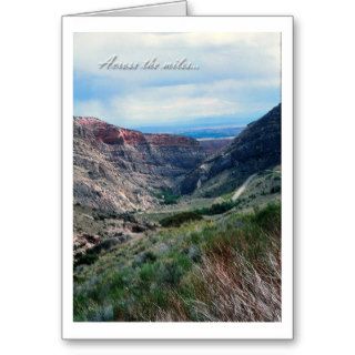 Across the Miles, Big Horn Mountains in Wyoming Greeting Card