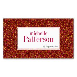 Glitter Fall Colors Pink Appointment Business Card