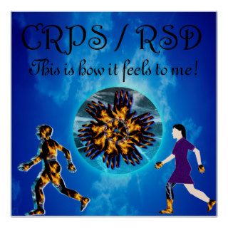 CRPS/RSD This Is How It Feels To Me Blue PSTR Print
