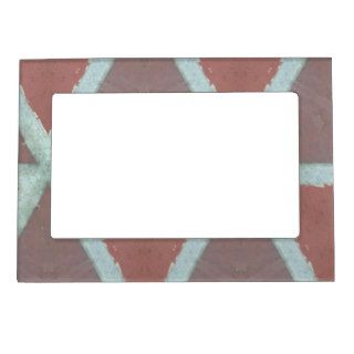 Geometric stone pattern picture frame magnet