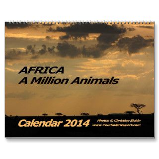 AFRICA   A Million Animals Calendar 2014 (Two Page