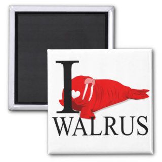 I Love Walrus Magnets