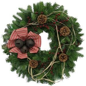 Worcester Wreath 22 in. Balsam Fir Gingham Style Wreath Sold Out for the Season   DISCONTINUED GS22 W7