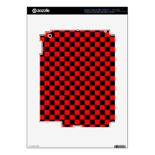 Black & Red Checker Board Background iPad 3 Skins