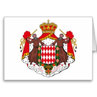 Monaco Coat of Arms Greeting Card