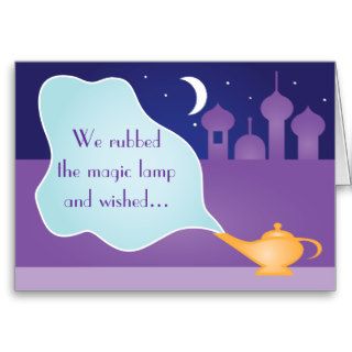 Arabian Night Magic Lamp Get Well Soon Wish Greeting Card