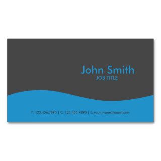 Modern Plain Simple Hi Tech Blue Business Card Template