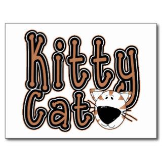 Cute Kitty Cat Words Post Cards