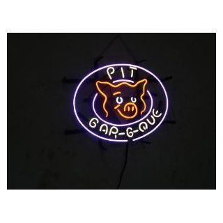 Pit Barbecue Beer Handcrafted Real Glass Tube Neon Light Sign 24" X 24" the Best Offer    