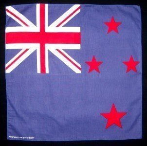 Flag of New Zealand Kiwi Bandana Handkerchief Headwrap Head Wrap Biker 20x20 in Good Quality Best Beautiful Fast Shipping and Ship Worldwide  Other Products  