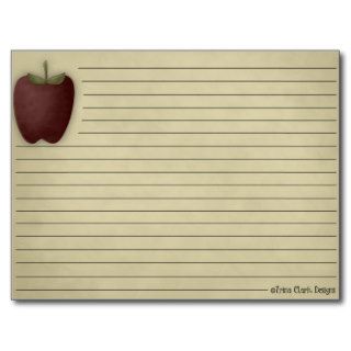 Apple Recipe Card Post Cards