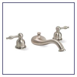 Brushed Nickel Roman Bath Tub Filler Faucet   Twin Lever Handle Widespread