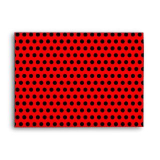 Red with Tiny Black Dots Envelopes