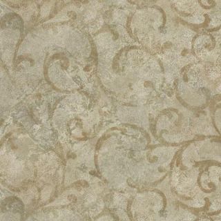 Brewster 8 in. W x 10 in. H Marble Textured Scroll Wallpaper Sample GK80704SAM