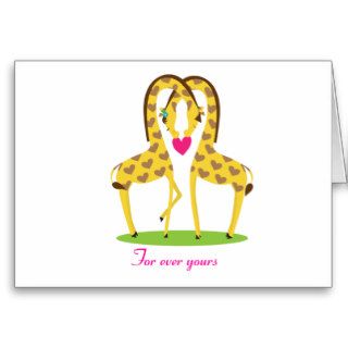 Giraffe Valentine Card